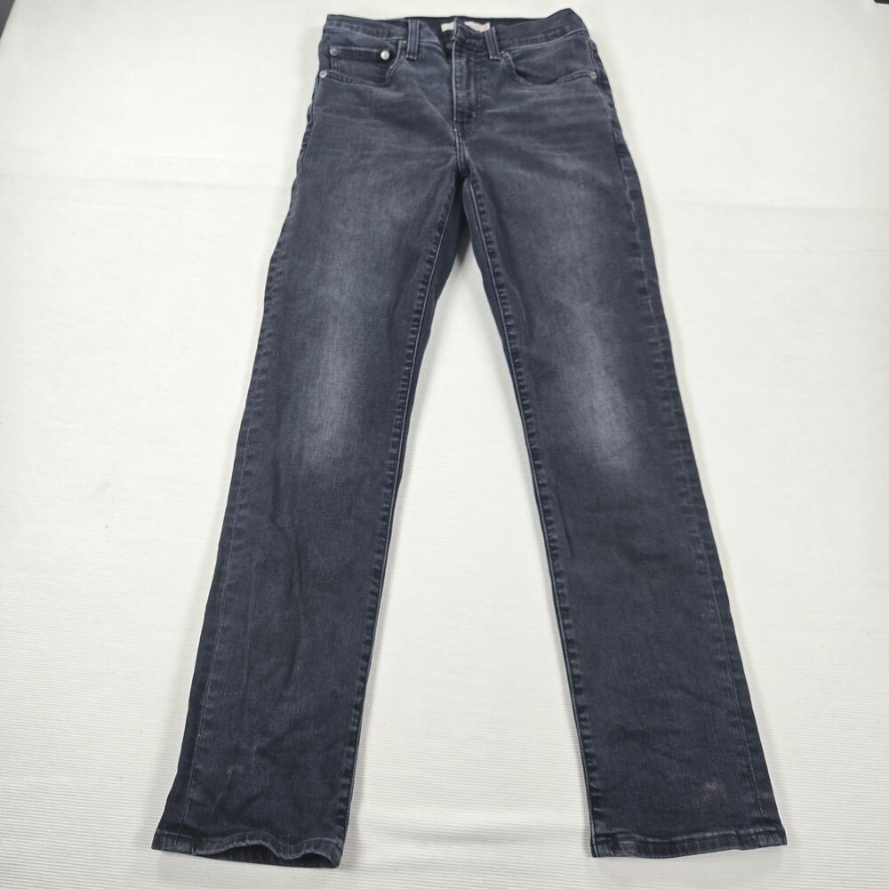 Levi's Premium 724 High Rise Straight Leg‎ Jeans in Black Denim Women's Size 27